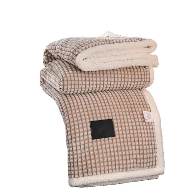 Manta mullida modificada para requisitos particulares del tiro de la tela escocesa de las lanas de la felpa del abrigo de la cama del perro casero de la rejilla del maíz de la solidez del buen color