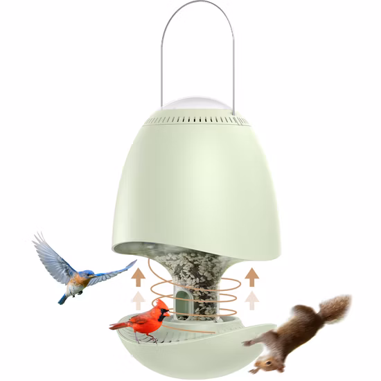 Juego de comederos para pájaros acrílicos redondos a prueba de ardillas